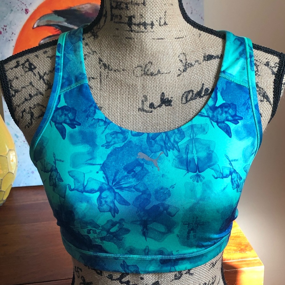 NWOT Floral Print Puma Sports Bra